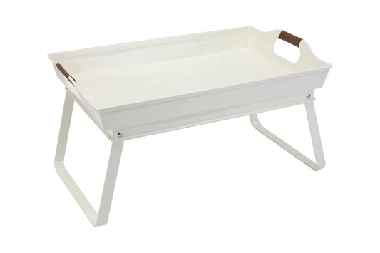 - Vanilla White Rectangle Galvanized Steel Bed Serving Tray, 18.7 in L X 12.2 in W